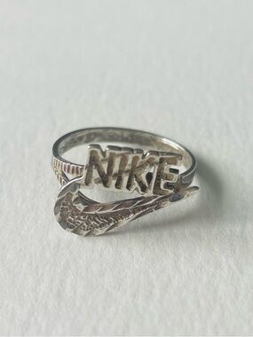 Vintage Nike Silver Logo Swoosh Sterling Silver Ring